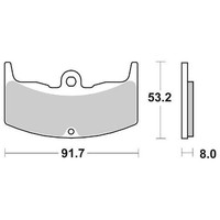Set BeläGe Bremse SBS 552HF Honda 400 VF F 83/86