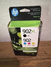 NEW SEALED Genuine HP 902XL Black and Color 4PK Ink Cartridges. Warranty 2023