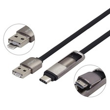 USB Power & Data Sync Charging Cable 2in1 USB-C & Micro-USB OTG Adaptor - TC09