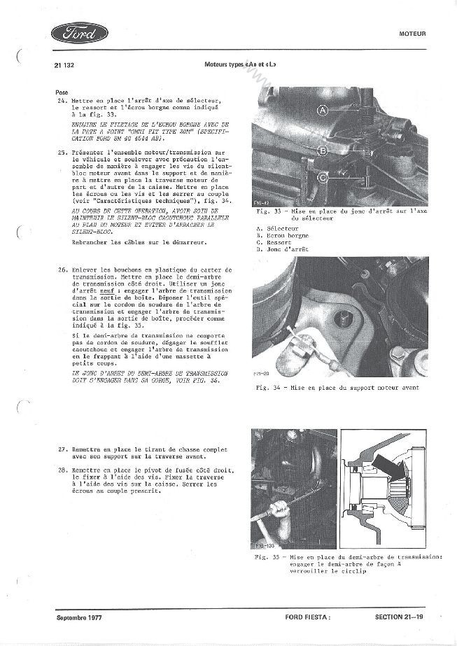 Manuel d atelier Ford Fiesta 1976-1986 revue technique PDF clé USB voiture ancienne