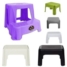 Dual Step Up Plastic Stool Children Kids Kitchen Toilet Potty Training Ladders
