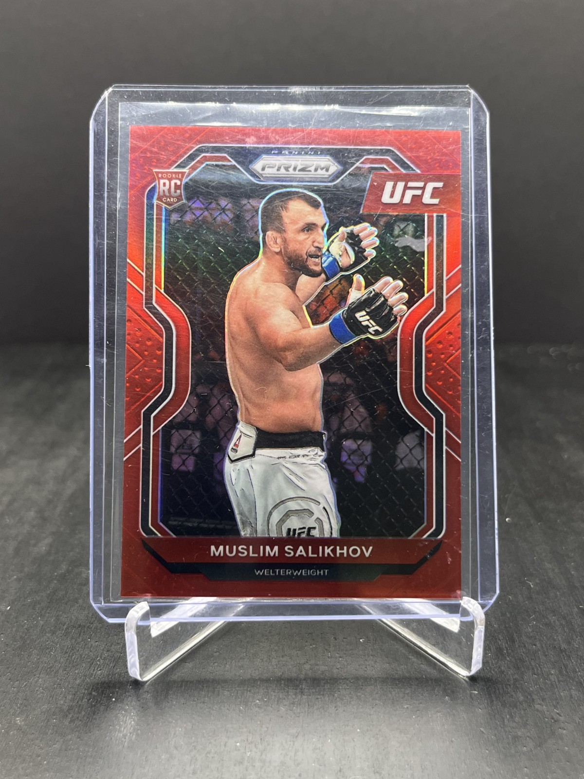 2021 Panini Prizm UFC Muslim Salikhov RC Rookie Red 145/275 #29