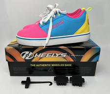 Heelys Gr8 Pro 20 / youth size 5 / Pink Blue Yellow Neon Multicolor Roller Shoes