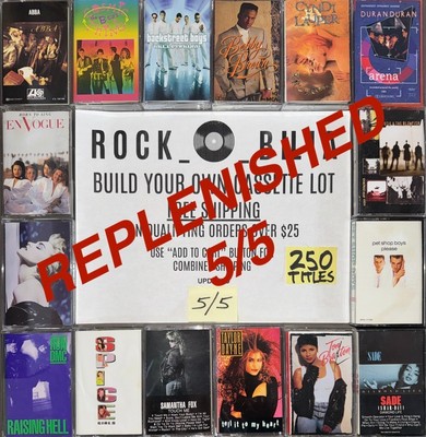 $1 & UP  80s 90's POP R&B ROCK CASSETTE BUY $25 GET FREE SHIPPING BUILD YOUR LOT