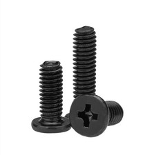Image of M2 M2.5 M3 Black Steel Phillips Wafer Flat Head Screw Bolt Laptop Notebook Bolts
