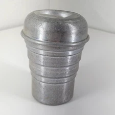Vtg Alumimum 4" Swirl Mixer 1 Cup Travel Drink Shaker Cup with Patent No