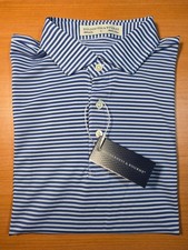Holderness  Bourne Maxwell Shirt: Cobalt Blue Polo Short Sleeve sz L