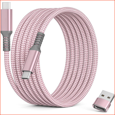 USB-C Kabel 60W 2m mit USB A Adapter Schnellladekabel für MacBook iPad iPhone