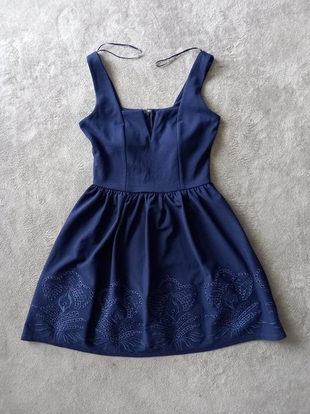 Women AMI Dress Navy 34 / XS / 42