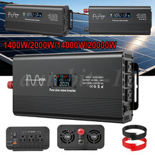 Car Power Inverter 17000W DC12-24V To AC110V Pure Sine Wave Solar Converter USB