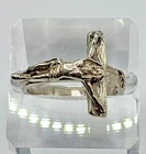 Vintage Sterling Silver Crucifix Cross Ring Signed Bliss? Size 10 Men's Lady's