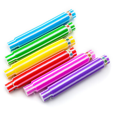 PRECORN LED PopTubes Fidget Toy Knicklichter Set Kindergeburtstag Deko 6 Farben