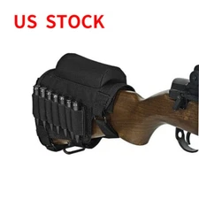 Tactical Rifle Buttstock Cheek Rest Pad Holster for .300.308 Win Mag Ammo Holder