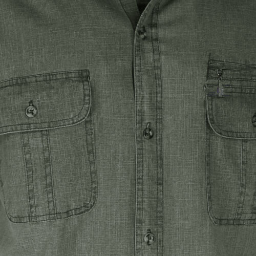 Camicia Uomo Con Taschino Cotone Comfort Regular Fit Mezza Manica Corta VEQUE - Imagen 10 de 41