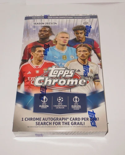 NEW 2023-24 Topps Chrome UEFA Club Competitions Hobby Box Sealed Yamal RC?