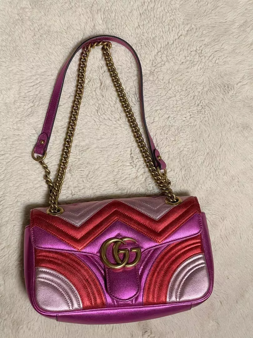 Sac à bandoulière GUCCI GG Marmont rose #PE5TZ0