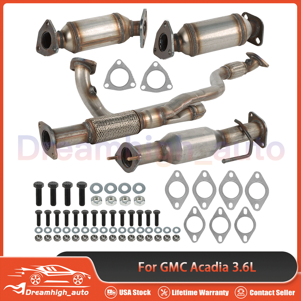 Fits GMC Acadia 3.6L All Three Catalytic Converters Flex Pipe 20092017