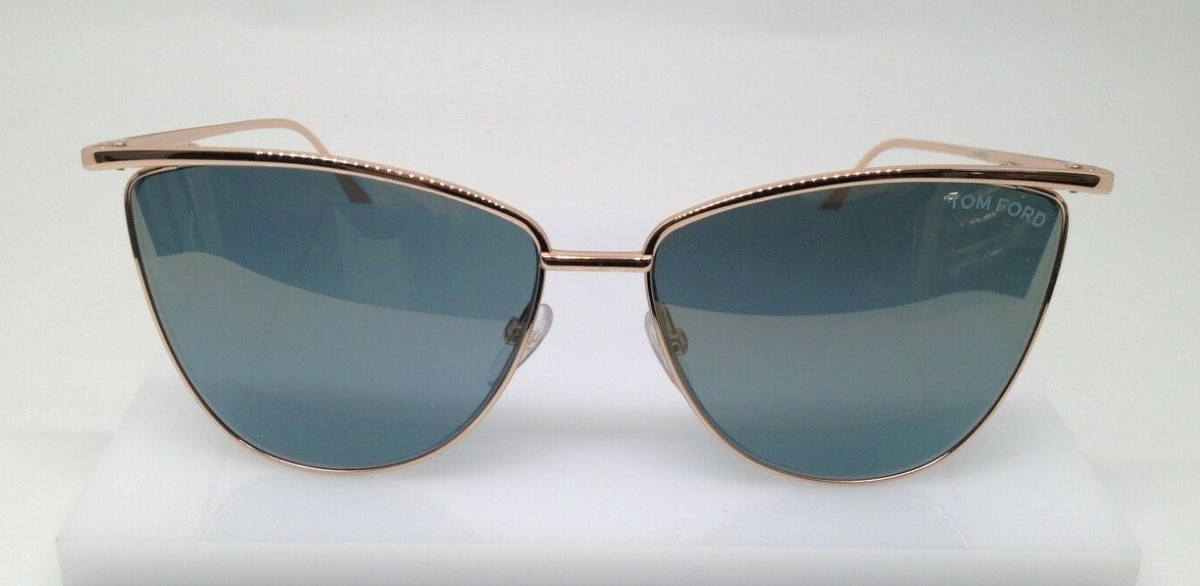 Tom Ford Veronica TF684 Rose Gold 28W Cat Eye Metal Sunglasses 58