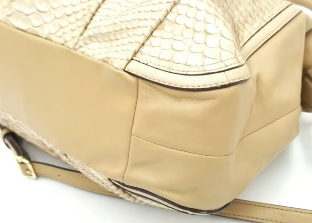 Coach Beige Python Satchel/Crossbody Bag - image 6
