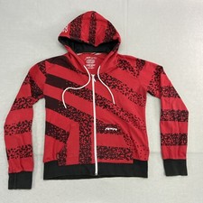Polaris RZR Mens Hoodie Sz M Full Zip Hooded Sweatshirt Red Front Pocket