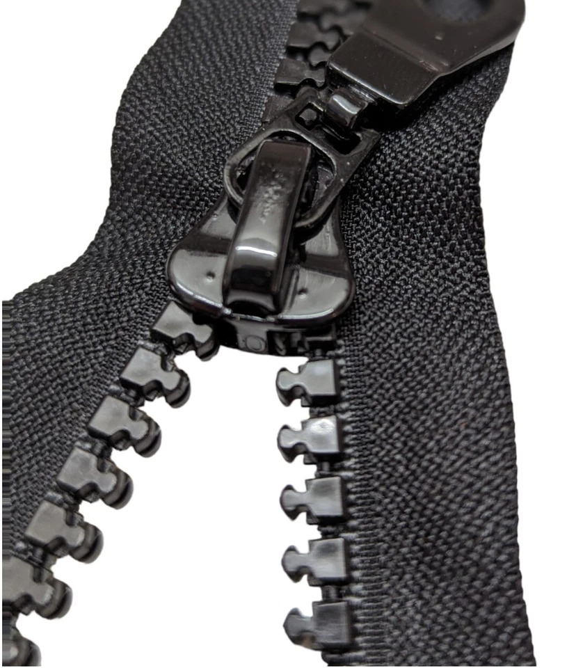 2wege Krampe Reißverschluss  Schwarz  Robust Mantel Parka,Teilbar bis 100cm 10mm - Bild 4 von 4