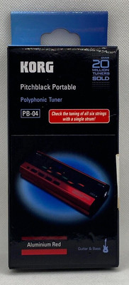 KORG polyphonic tuner pitchblack PORTABLE for guitar/bass PB-04-RD Used Japan