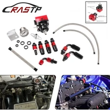 Racing Adjustable Fuel Pressure Regulator Kit Oil 0-100psi Gauge AN-6 Fitting