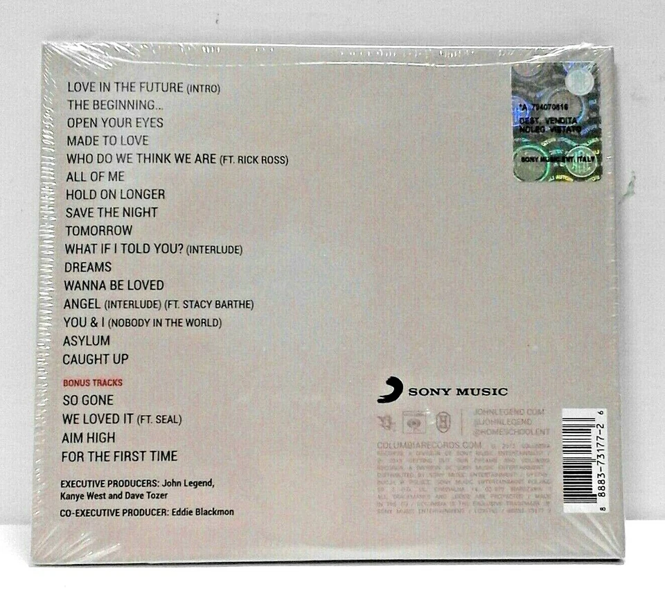 John LEGEND  - Love In The Future (CD nuovo e sigillato  / digipack gatefold) - Immagine 2 di 2