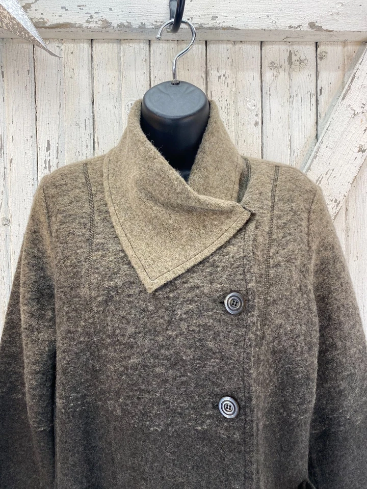 Cárdigan Suéter Appleseeds Mujer Pequeño PS Marrón Tejido Botón Delantero Foto 2 de 4