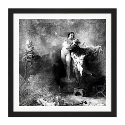 Jeanhonoré Fragonard Pygmalion und Galatea Gerahmter Kunstdruck 41x41 cm