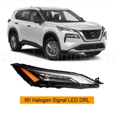 Right Headlight For 2021-2023 Nissan Rogue Halogen W/LED DRL Headlamp Passenger