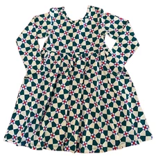 Hanna Andersson Super-Cute Girls "FLOWER" Skater Pocket Dress. 4 Y. Great Gift!