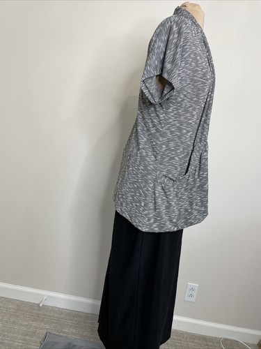 Lot Sag Harbor Womens Black Skirt & Gray Cardigan Midi Long Draped Jacket Sz 14P - Picture 5 of 8
