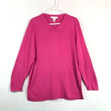 Jessica Holbrook Sweater Womens Large Pink Silk Angora Cashmere Barbie Academia