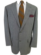Brooks Brothers Men's Pure Wool Glen Plaid Blazer Jacket Sport Coat 44 L USA