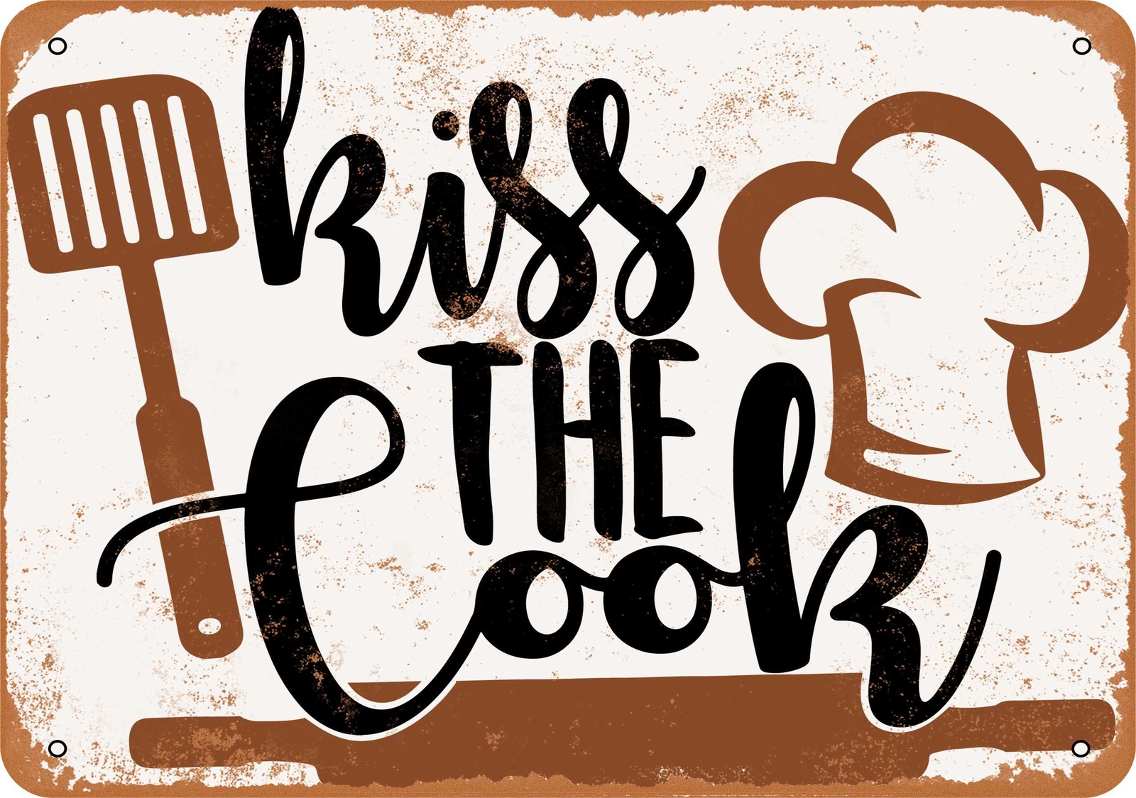 METAL SIGN - Kiss the Cook -- Vintage Look | eBay