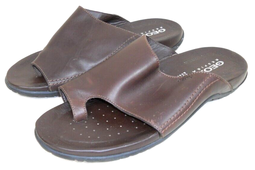 Geox Respira Mens Sandals Size 12.5 GEOX RESPIRA Mens Brown Sandals Size 12 (46 EU) Slides Beach  main image 4