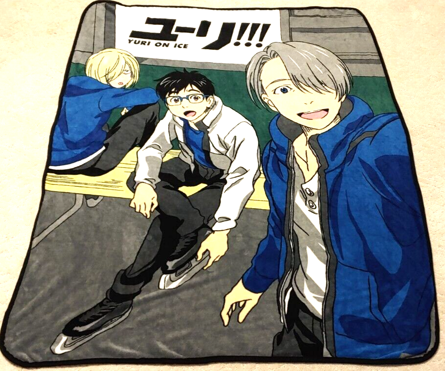 YURI ON ICE Selfie Anime Bioworld Plush Fleece Throw Blanket 60