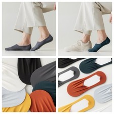 7 Pairs Men No Show Socks Breathable Anti Slip Summer Ultra Thin Invisible Socks