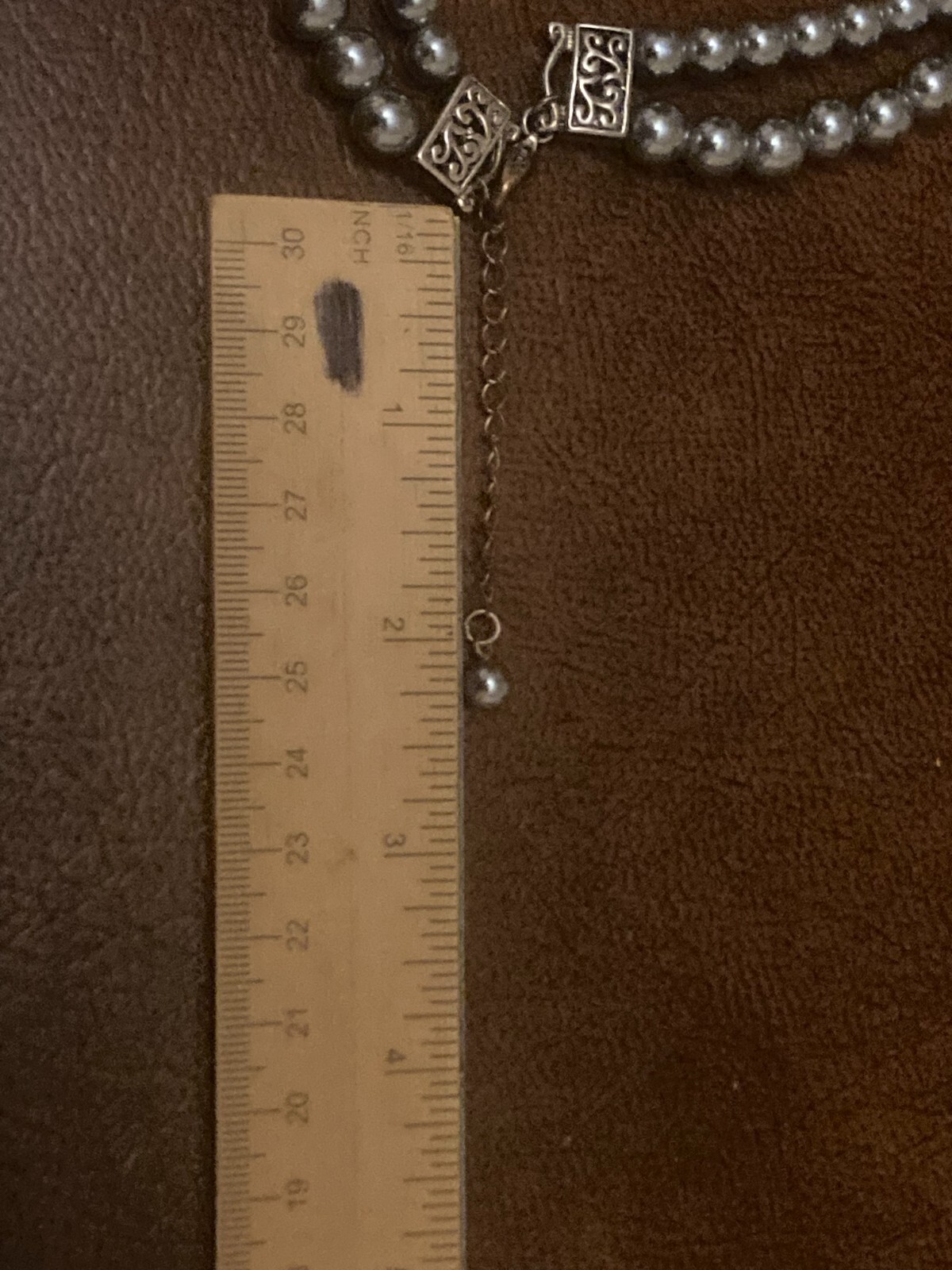 Silver Tone 2 Strand Beaded Statement Collar Neck… - image 9