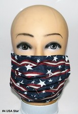  4 - Star American Patriotic Face Mask 100 Cotton
