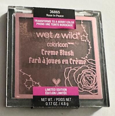 Wet n Wild Color icon Creme Blush Rose in Peace Limited Ed. Sealed Discontinued