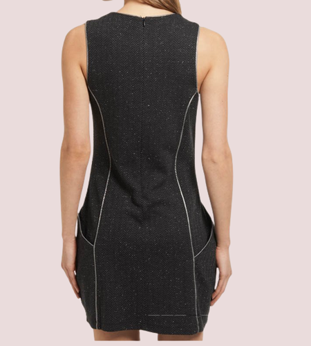 SUPERDRY New Cosmo Dress Grey Herringbone UK XS RRP £54.99 LN023 CC 09 - Picture 4 of 4