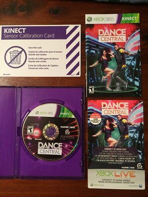 Used ~ Dance Central (2010 Microsoft Xbox 360) WHITE LABEL (CIB) COMPLETE In Box