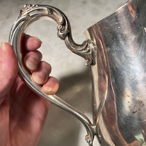 Suffolk Silversmiths Silver Plate Footed Vintage England Water pitcher (dents) - Picture 6 of 16