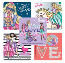 25 Licensed, Smilemakers Barbie Modern Princess Stickers, 2.5"x2.5" each