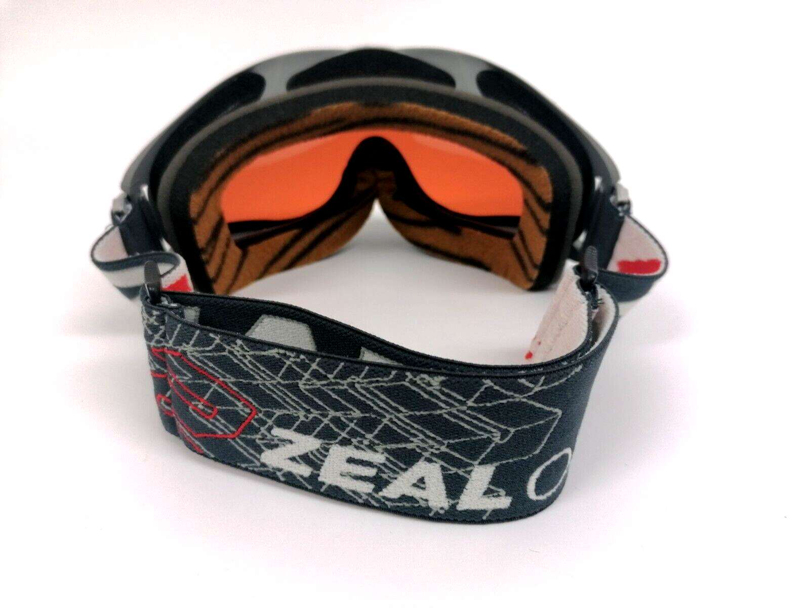 Zeal Ski Goggle, Grey with Orange visor and prescription insert eBay