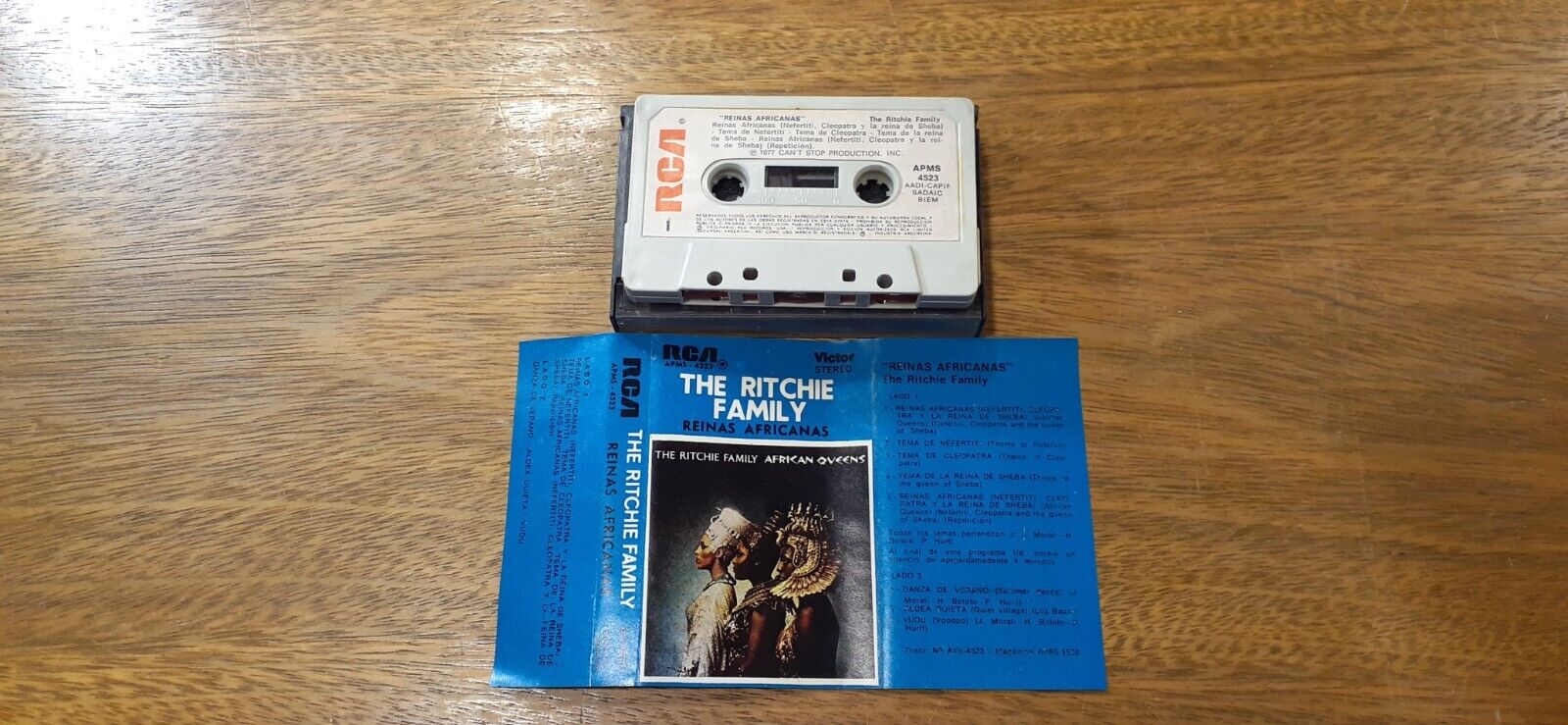 The Ritchie Family	Reinas Africanas	1977	Argentina	Spanish ti Cassette Tape Rare