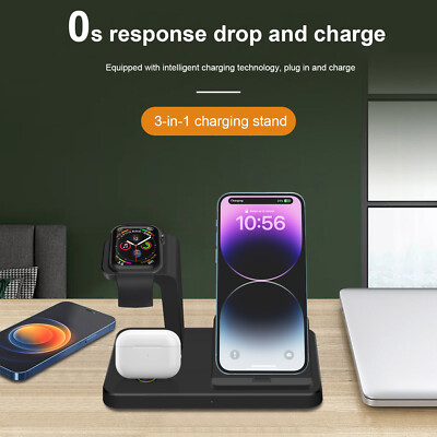 US 3in1 Vertical Charging Bracket Stand for Apple iPhone 14 Pro Watch S11 Ultra3