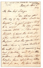 Bishop George Davys (1780-1864) Signed Letter Autographed Tutor Queen Elizabeth